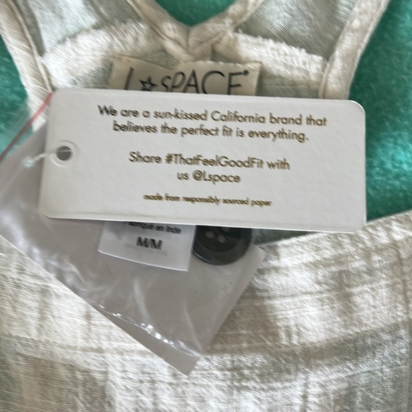 NWT LSpace Women’s Overalls With Pockets, Size Medium. - Picture 7 of 9